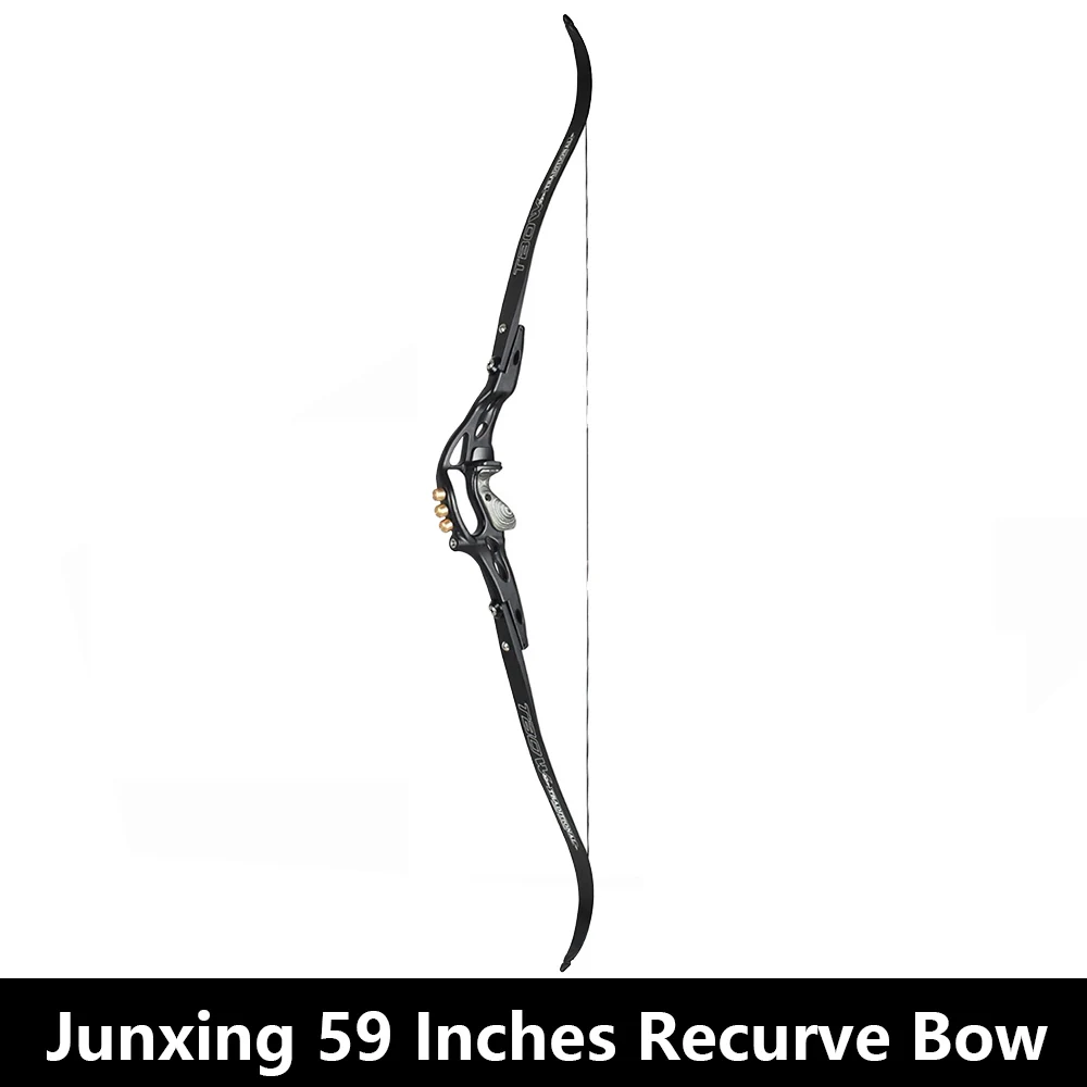 

Junxing 59 Inches Recurve Bow 30-60 LBS with 19 inches Riser ILF Interface for Right Hand User Archery Hunting Shooting