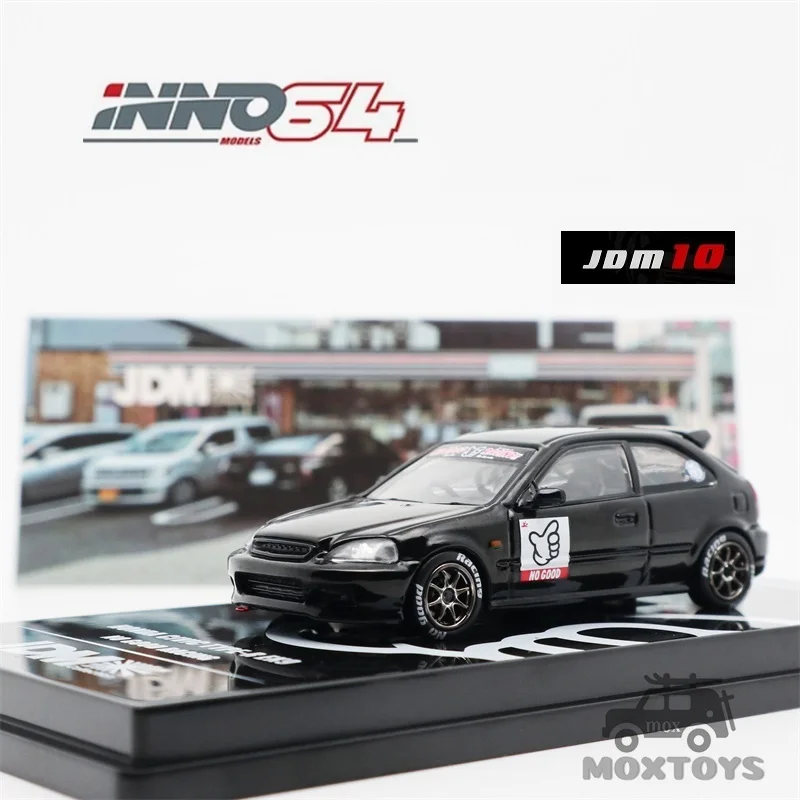 INNO 1:64 HONDA CIVIC Type-R EK9 JDM NO GOOD RACING, черная литая модель автомобиля
INNO 1:64 HONDA CIVIC Type-R EK9 JDM NO GOOD RACING, черная литая модель автомобиля