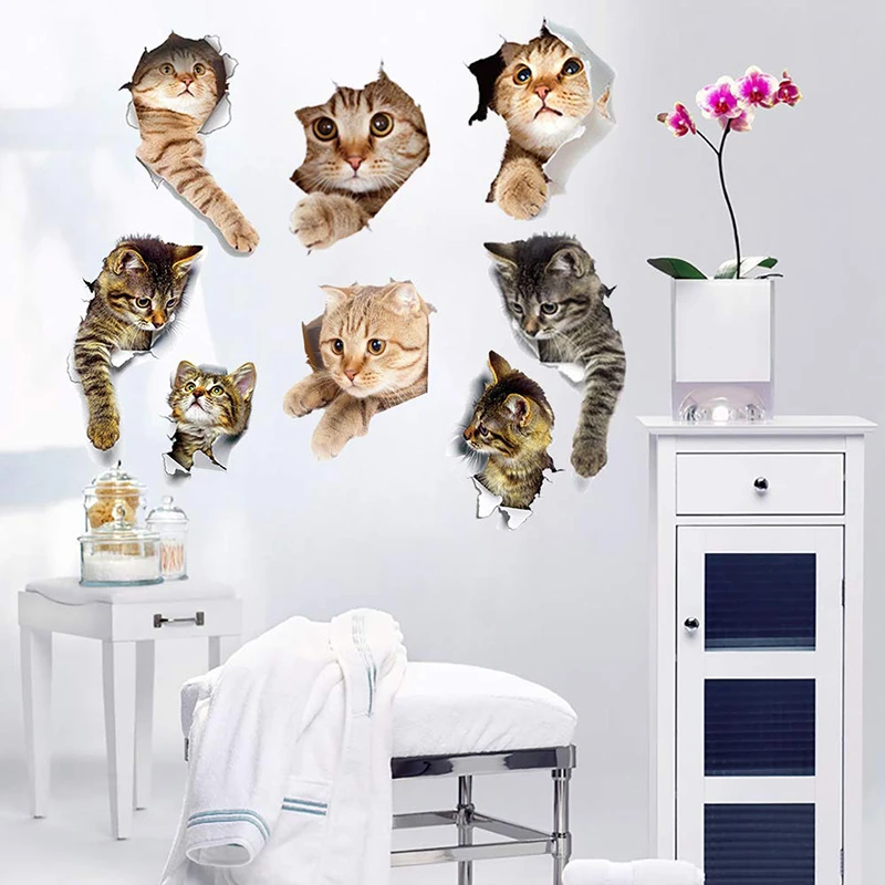 Toilet Stickers 3D Cat Vivid Wall Sticker 2022 Fashion Lovely Animal Pvc Waterproof Decal For Bathroom Toilet Kicthen Decorative
Toilet Stickers 3D Cat Vivid Wall Sticker 2022 Fashion Lovely Animal Pvc Waterproof Decal For Bathroom Toilet Kicthen Decorative