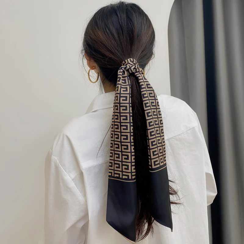 Luna&Dolphin Women Spring French Silk Feeling Scarf Long Chiffon 115x9cm Geometry Printed Chocolate Bag Ribbon Headbands Retro
Luna&Dolphin Women Spring French Silk Feeling Scarf Long Chiffon 115x9cm Geometry Printed Chocolate Bag Ribbon Headbands Retro