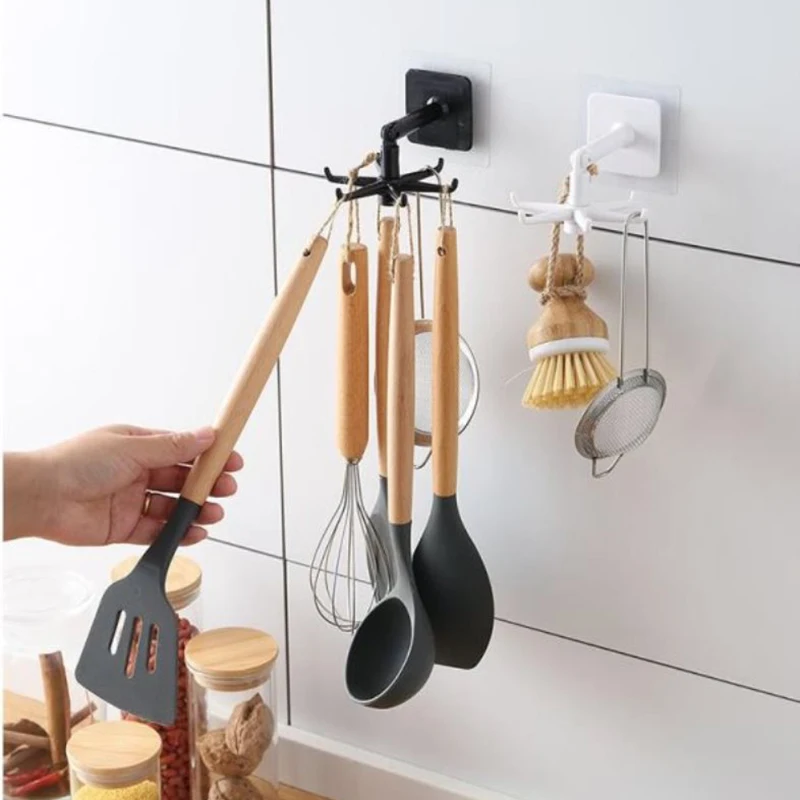 360 Degrees Rotated Kitchen Hooks Self Adhesive 6 Hooks Home Wall Door Hook Handbag Clothes Ties Bag Hanger Hanging Rack
360 Degrees Rotated Kitchen Hooks Self Adhesive 6 Hooks Home Wall Door Hook Handbag Clothes Ties Bag Hanger Hanging Rack