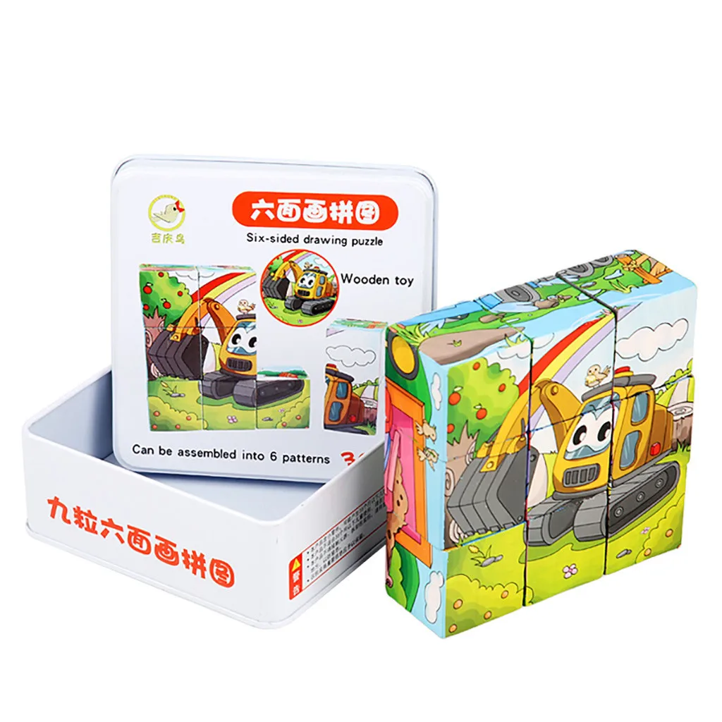 Six Sides Wooden Puzzle Cube Baby Kids Learning Educational Toys 3D Print Jigsaw Puzzle Montessori Wood Toy Gift
Six Sides Wooden Puzzle Cube Baby Kids Learning Educational Toys 3D Print Jigsaw Puzzle Montessori Wood Toy Gift