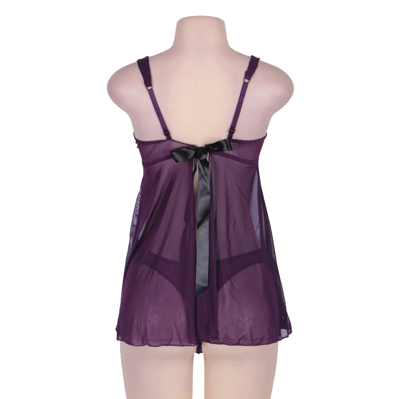 Comeondear Queen Size Sleepwear Women Flower Pattern Lace Transparent Dressing Gown Purple Clothing Sexy Pajamas Nightdress
Comeondear Queen Size Sleepwear Women Flower Pattern Lace Transparent Dressing Gown Purple Clothing Sexy Pajamas Nightdress