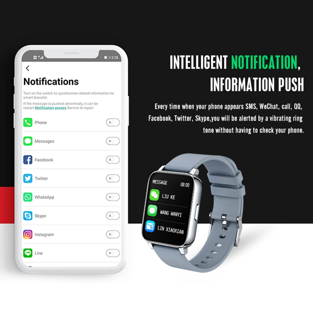 Rogbid Rowatch 2 Smart Watch 1.69 inch HD Full Touch Screen Fitness Tracker Heart Rate Blood Pressure Monitor For IOS Android
Rogbid Rowatch 2 Smart Watch 1.69 inch HD Full Touch Screen Fitness Tracker Heart Rate Blood Pressure Monitor For IOS Android
