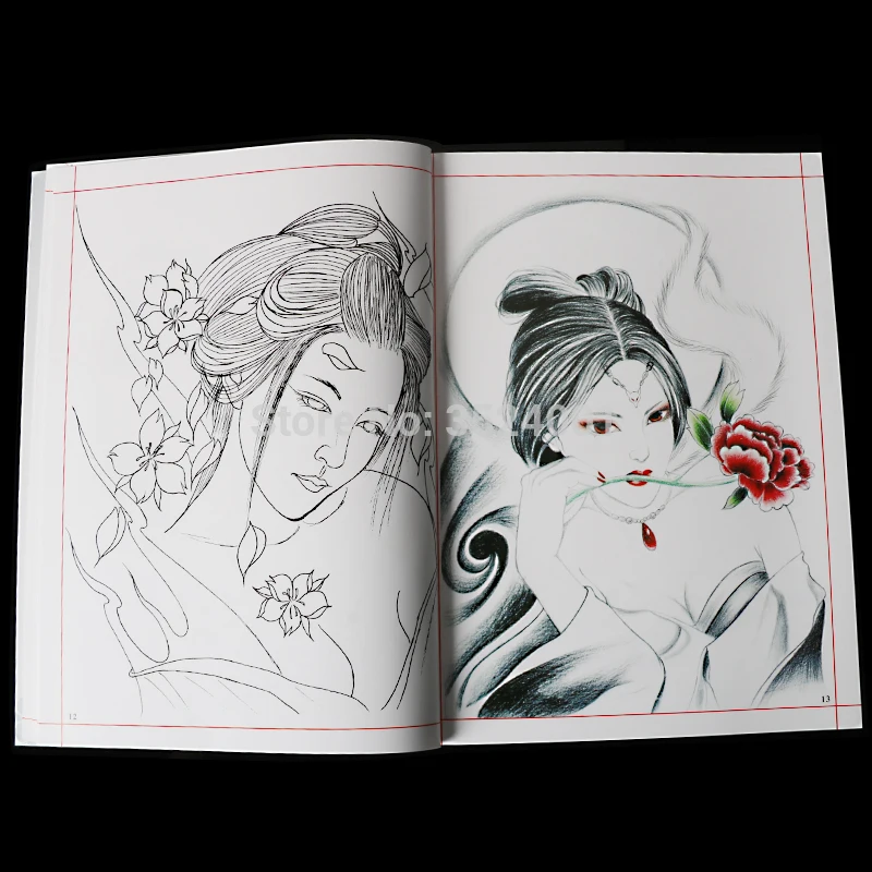 Sao Tattoo Manuscript book Geisha Flower Beauty Flower Arm Small Semi-permanent Needle Tattoo Manuscript Book Album Pattern
Sao Tattoo Manuscript book Geisha Flower Beauty Flower Arm Small Semi-permanent Needle Tattoo Manuscript Book Album Pattern