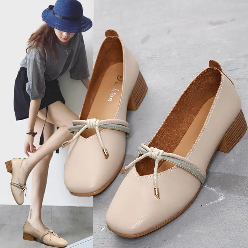 Women's Shoes 2021 Spring and Summer New Single Shoes Female Korean Version of Thick-heeled Mid-heeled Pumps Shoes Student Shoes
Women's Shoes 2021 Spring and Summer New Single Shoes Female Korean Version of Thick-heeled Mid-heeled Pumps Shoes Student Shoes