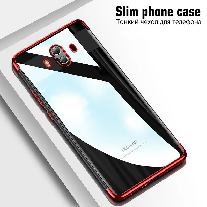 

TPU Prime Silicone Phone Case for Huawei Mate 10 Mate10 Pro Lite 10Pro 10Lite Plating Soft Clear Ultrathin Shockproof Back Cover