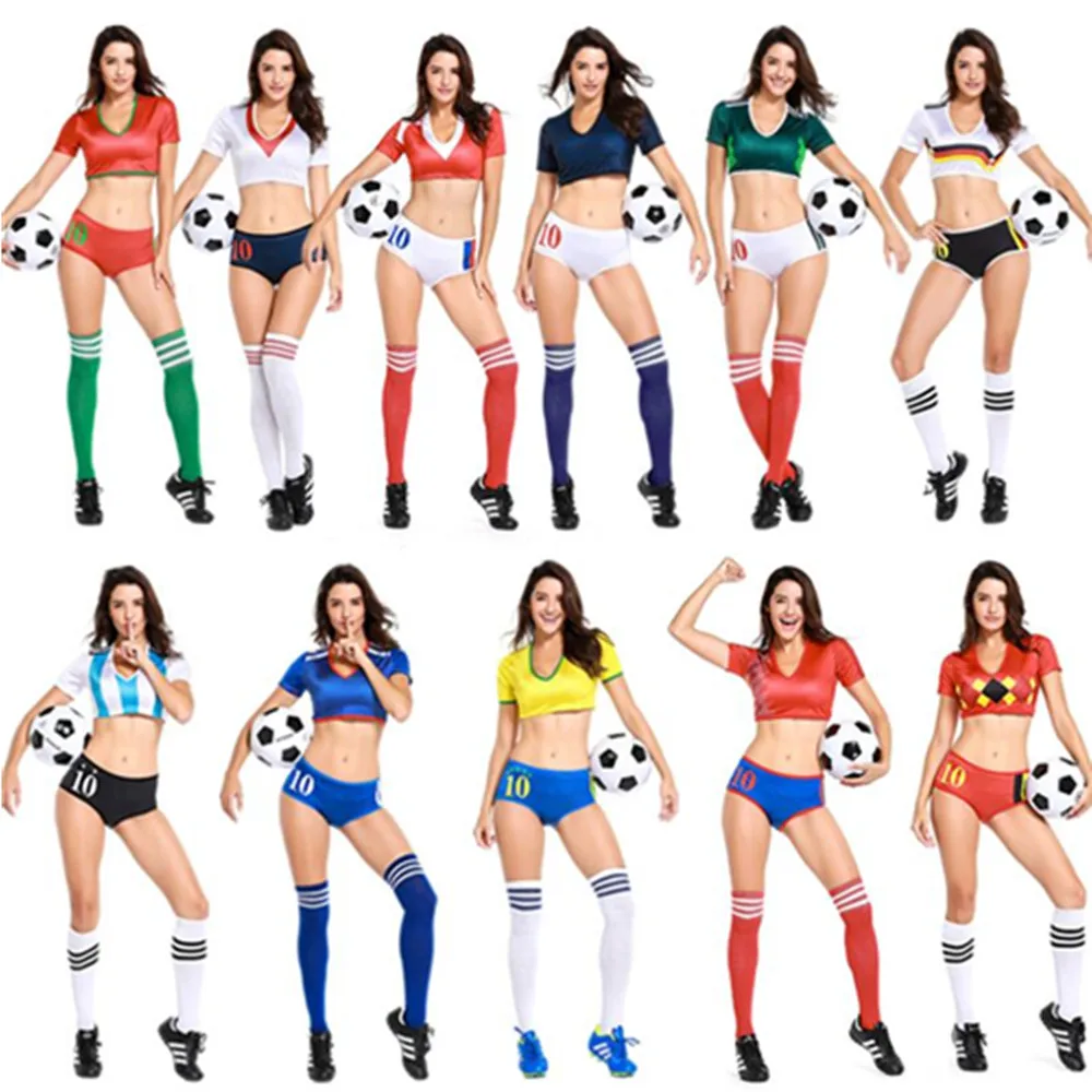 3Pcs/Set Country Football Baby High School Girl Sexy Cheerleader Jersey Costume Player Soccer Uniform Clothing Wear For Women 
3Pcs/Set Country Football Baby High School Girl Sexy Cheerleader Jersey Costume Player Soccer Uniform Clothing Wear For Women