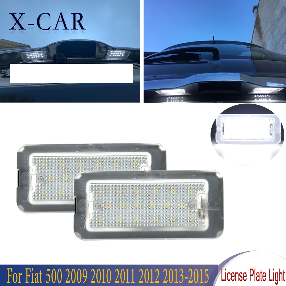 X-CAR 1 пара Canbus светодиодный номерной знак светильник льный Стайлинг для Fiat 500 2009 2010