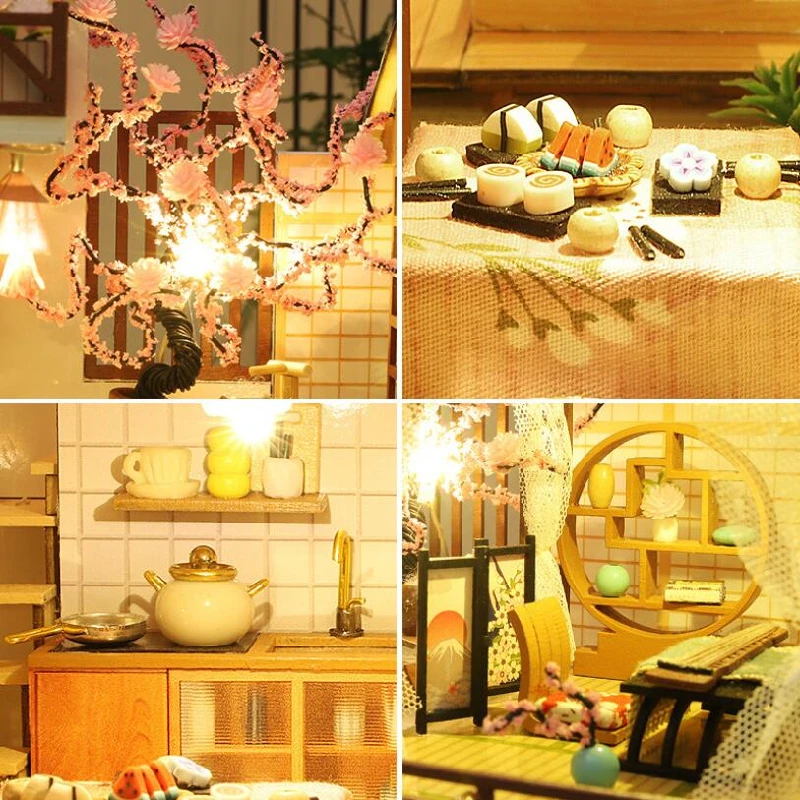 DIY Wooden Miniature Doll House Kit Luxurious Japanese Courtyard Building Assembly Model Kit Home Decoration Christmas Gifts
DIY Wooden Miniature Doll House Kit Luxurious Japanese Courtyard Building Assembly Model Kit Home Decoration Christmas Gifts