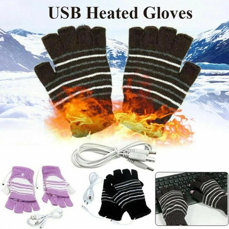 1pair USB Heated Gloves Winter Thermal Hand Warmer Gloves Unisex Five Finger Gloves
1pair USB Heated Gloves Winter Thermal Hand Warmer Gloves Unisex Five Finger Gloves