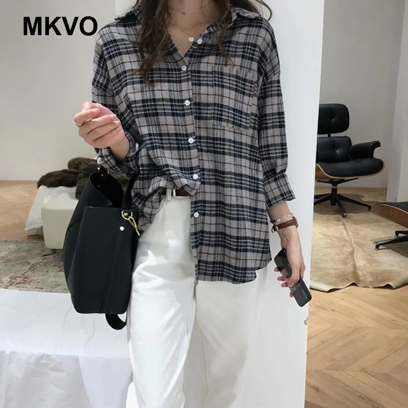 Womens tops and blouses sanding loose bf style shirt long sleeve retro plaid shirt women spring autumn blusa feminina plus size
Womens tops and blouses sanding loose bf style shirt long sleeve retro plaid shirt women spring autumn blusa feminina plus size