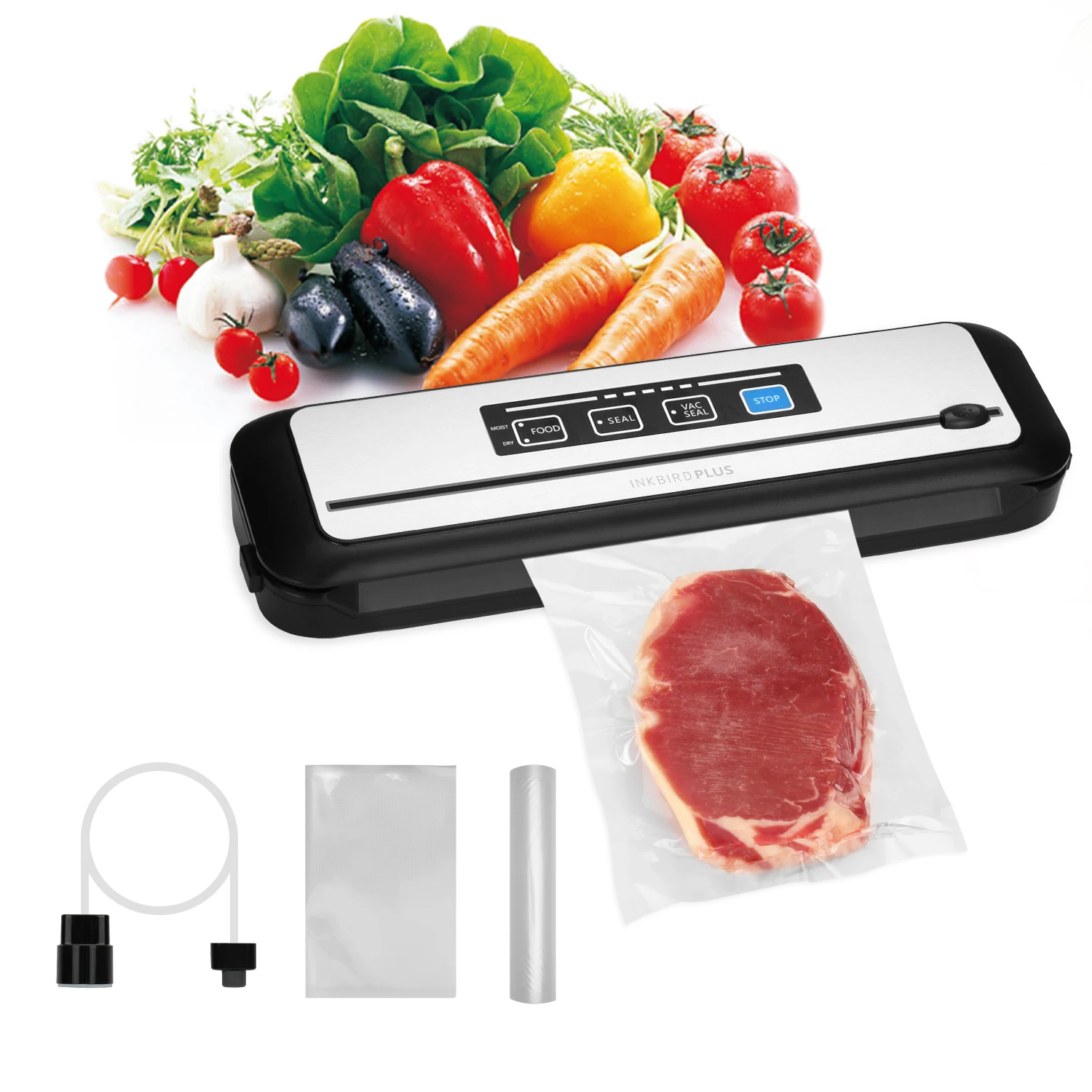 Inkbird Durable Sturdy Food Vacuum Sealer 220V/110V Automatic Commercial Household Food Vacuum Sealer Packaging Machine with Bag
Inkbird Durable Sturdy Food Vacuum Sealer 220V/110V Automatic Commercial Household Food Vacuum Sealer Packaging Machine with Bag