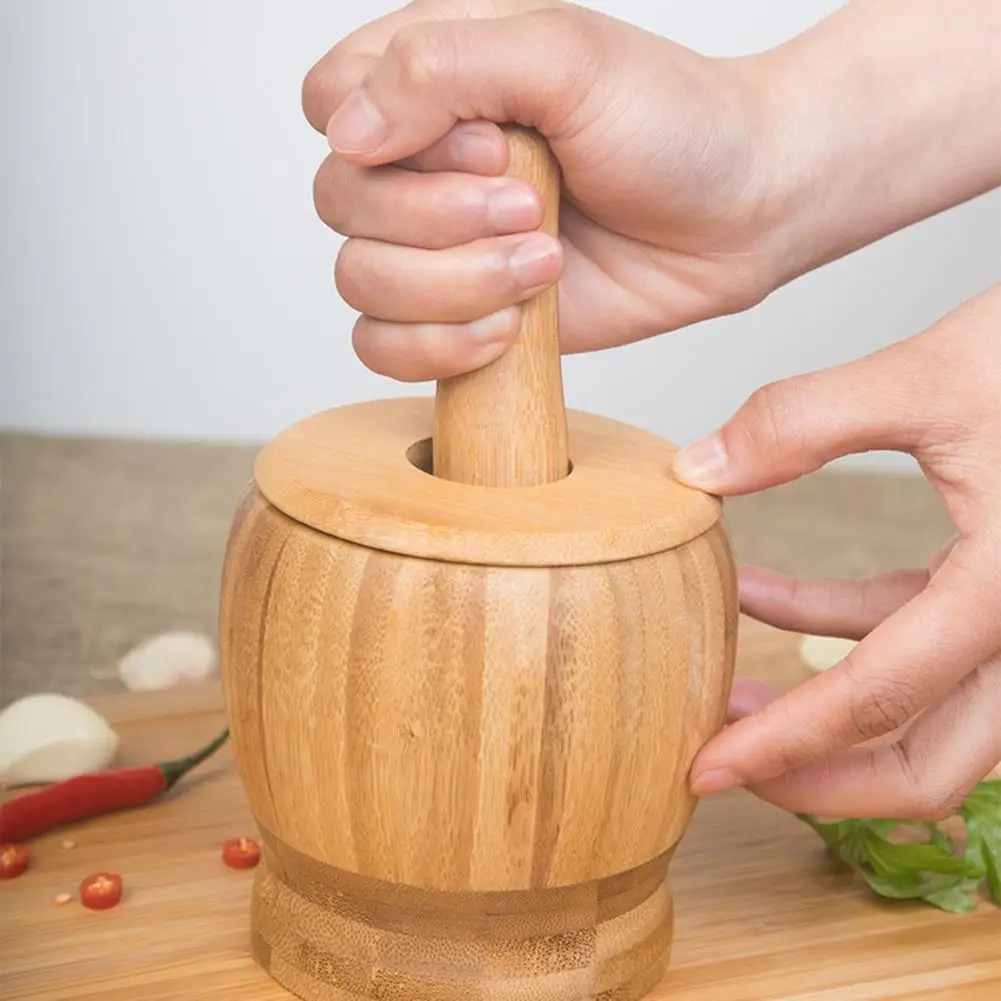 Bamboo Pounding Garlic Jar Household Kitchen Food Stuffing Device Mashing Garlic Creative Garlic Grinder With Lid Kitchen Tool
Bamboo Pounding Garlic Jar Household Kitchen Food Stuffing Device Mashing Garlic Creative Garlic Grinder With Lid Kitchen Tool