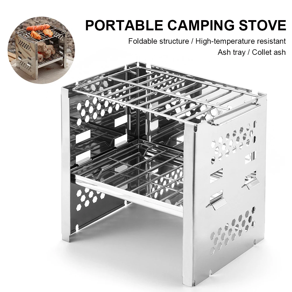 Portable Outdoor Firewood Stove Stainless Steel Folding Barbecue Stove Mini Charcoal Stove for Outdoor Camping Travel Picnic BBQ
Portable Outdoor Firewood Stove Stainless Steel Folding Barbecue Stove Mini Charcoal Stove for Outdoor Camping Travel Picnic BBQ