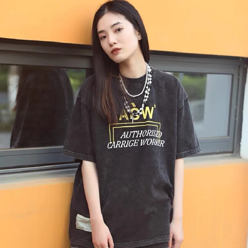 Alt T shirt ABatik Do Old Bronzing Letter Printing ACW Short-sleeved Tee A COLD WALL Pure Cotton Simple Streetwear
Alt T shirt ABatik Do Old Bronzing Letter Printing ACW Short-sleeved Tee A COLD WALL Pure Cotton Simple Streetwear