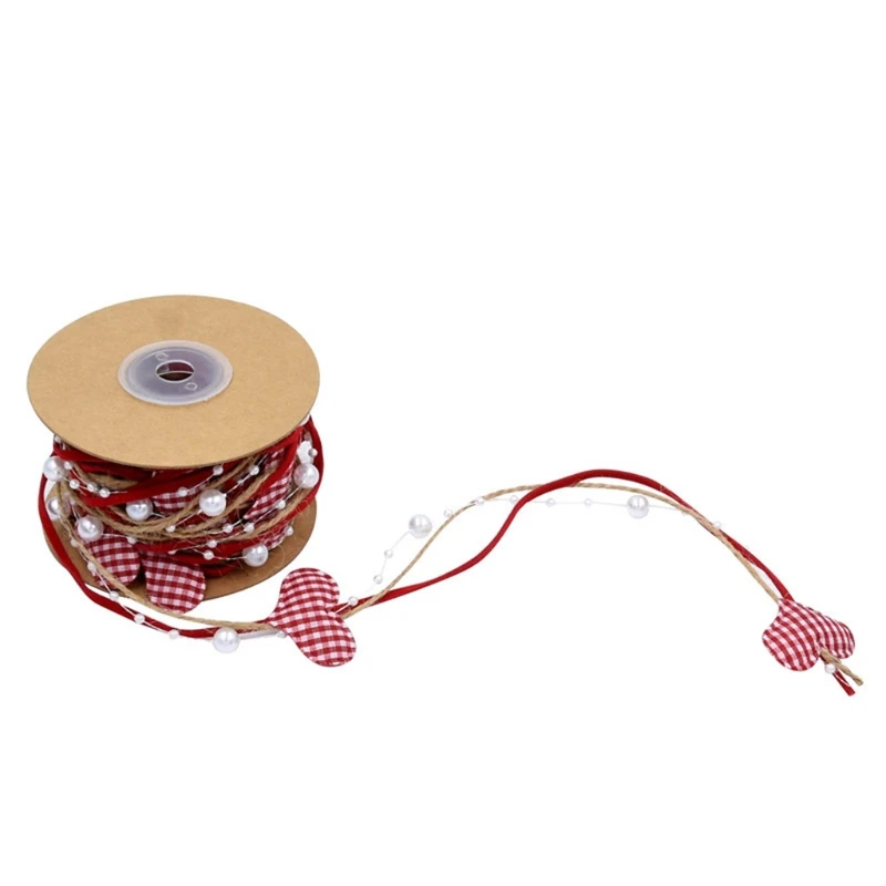 Valentine's Day Heart Beads Ribbon Stain Ribbon Heart Garland Wreath for Valentine's Day Wedding Decoration 
Valentine's Day Heart Beads Ribbon Stain Ribbon Heart Garland Wreath for Valentine's Day Wedding Decoration