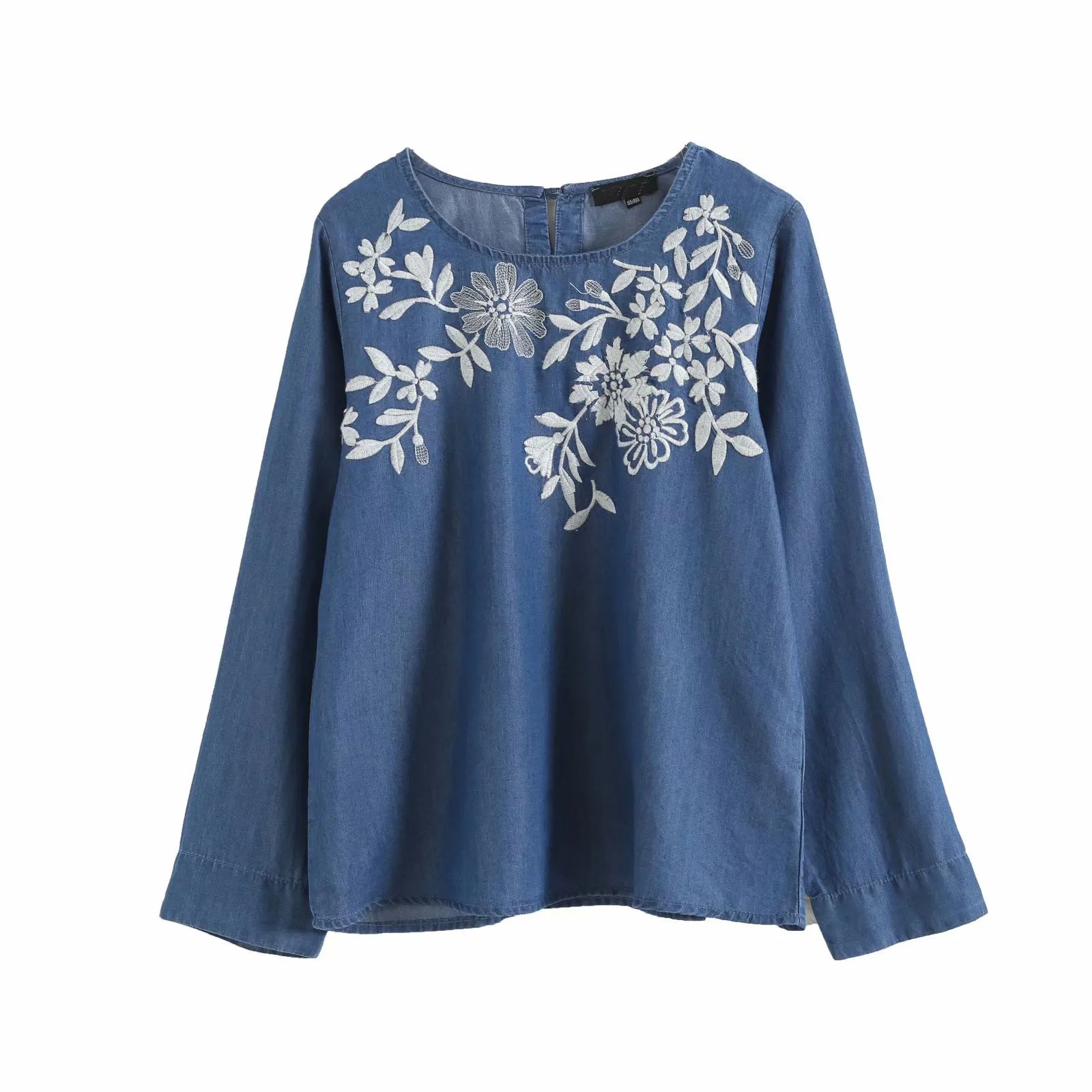 spring embroidery denim shirt women long sleeve blouse cotton soft jeans blouse shirt blue casual loose floral tops clothes
spring embroidery denim shirt women long sleeve blouse cotton soft jeans blouse shirt blue casual loose floral tops clothes