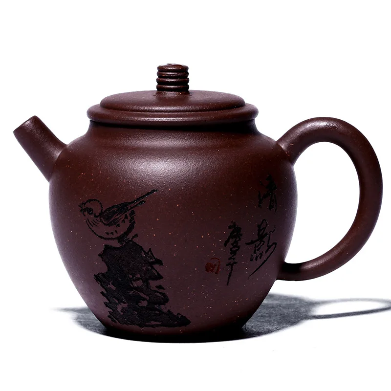 Yixing purple clay teapot master pure hand lettering raw ore zhongcaoqing Qingying teapot 150ml small capacity
Yixing purple clay teapot master pure hand lettering raw ore zhongcaoqing Qingying teapot 150ml small capacity