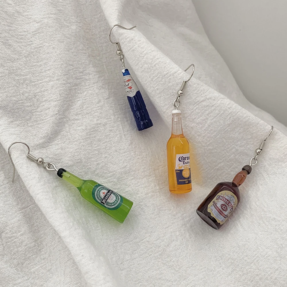 New Funny Beer Bottle Woman's earrings Resin Drop Earrings for Women Girl Creative Jewelry Personality Birthday Gifts for Friend
New Funny Beer Bottle Woman's earrings Resin Drop Earrings for Women Girl Creative Jewelry Personality Birthday Gifts for Friend