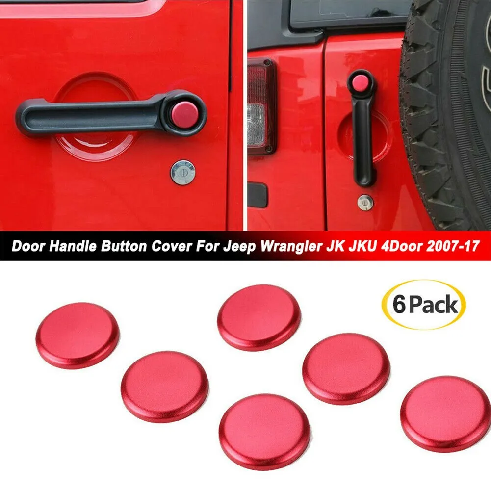 6PCs/Set Car Red Door Grab Handle Button Push Cover Trim For Jeep Wrangler JK JKU 4door 2007-2021
6PCs/Set Car Red Door Grab Handle Button Push Cover Trim For Jeep Wrangler JK JKU 4door 2007-2021