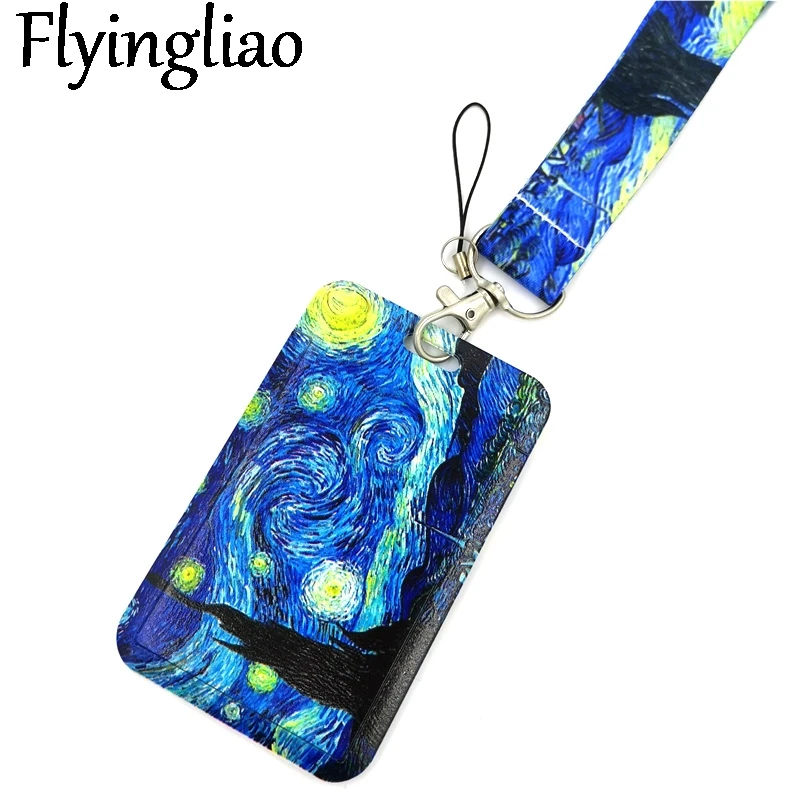 Van gogh Oil painting Starry Lanyard Credit Card ID Holder Bag Student Women Travel Card Cover Badge Car Keychain Decorations
Van gogh Oil painting Starry Lanyard Credit Card ID Holder Bag Student Women Travel Card Cover Badge Car Keychain Decorations