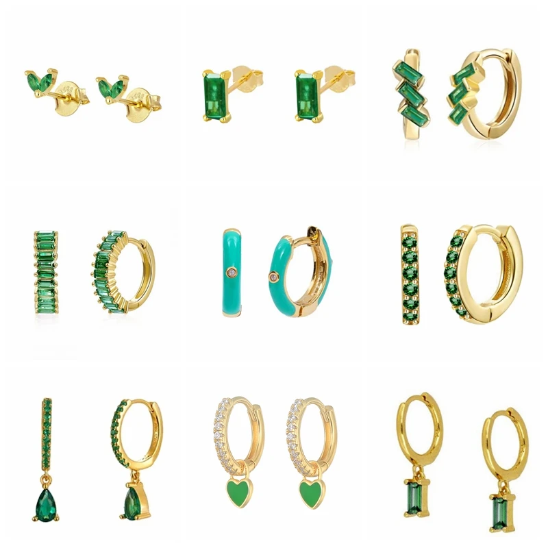 CANNER 925 Sterling Silver Earrings For Women Green Zircon Earrings Dangle Girl Earring Ear Piercing Vintage 2021 Trend
CANNER 925 Sterling Silver Earrings For Women Green Zircon Earrings Dangle Girl Earring Ear Piercing Vintage 2021 Trend