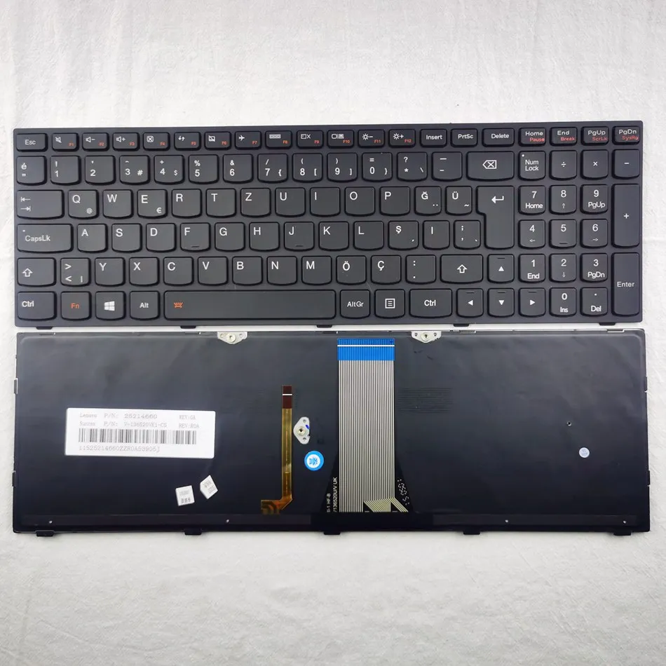 Turkish Backlit Laptop Keyboard For Lenovo G50-30 G50-45 G50-70 G50-70m G50-80 G51-35 G70-35 G70-70 G70-80 TR Layout
Turkish Backlit Laptop Keyboard For Lenovo G50-30 G50-45 G50-70 G50-70m G50-80 G51-35 G70-35 G70-70 G70-80 TR Layout