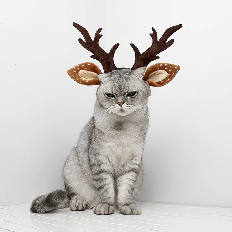 Pet Cat Dog Antlers Headband Christmas Party Reindeer Cosplay Adjustable Elk Hat Hair Hoop Pet Party Product Festival Accessorie
Pet Cat Dog Antlers Headband Christmas Party Reindeer Cosplay Adjustable Elk Hat Hair Hoop Pet Party Product Festival Accessorie