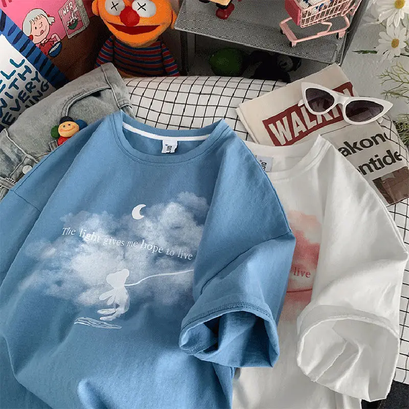 Salt College Wind 2021 Summer New Japanese Printed Short Sleeve T-Shirt Female Ins Student Loose 100-Sleeved Top Tide
Salt College Wind 2021 Summer New Japanese Printed Short Sleeve T-Shirt Female Ins Student Loose 100-Sleeved Top Tide