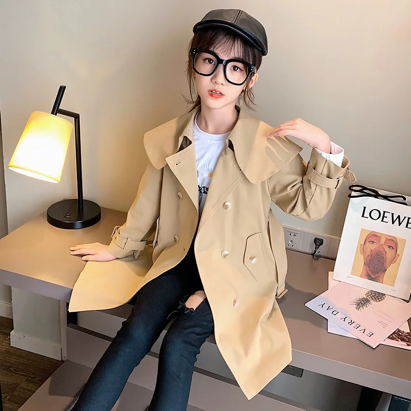 Kids 4-16 years 2020 spring/autumn girls fashion dust coat Long Sleeves jacket Cotton Windbreaker Trench outerwear clothing teen
Kids 4-16 years 2020 spring/autumn girls fashion dust coat Long Sleeves jacket Cotton Windbreaker Trench outerwear clothing teen
