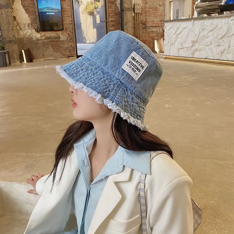 Denim Bucket Hat Women Vintage Spring Summer Sun Hats Outdoor Fisherman Hat Soft Foldable Hats for Women Panama Caps Letters New
Denim Bucket Hat Women Vintage Spring Summer Sun Hats Outdoor Fisherman Hat Soft Foldable Hats for Women Panama Caps Letters New