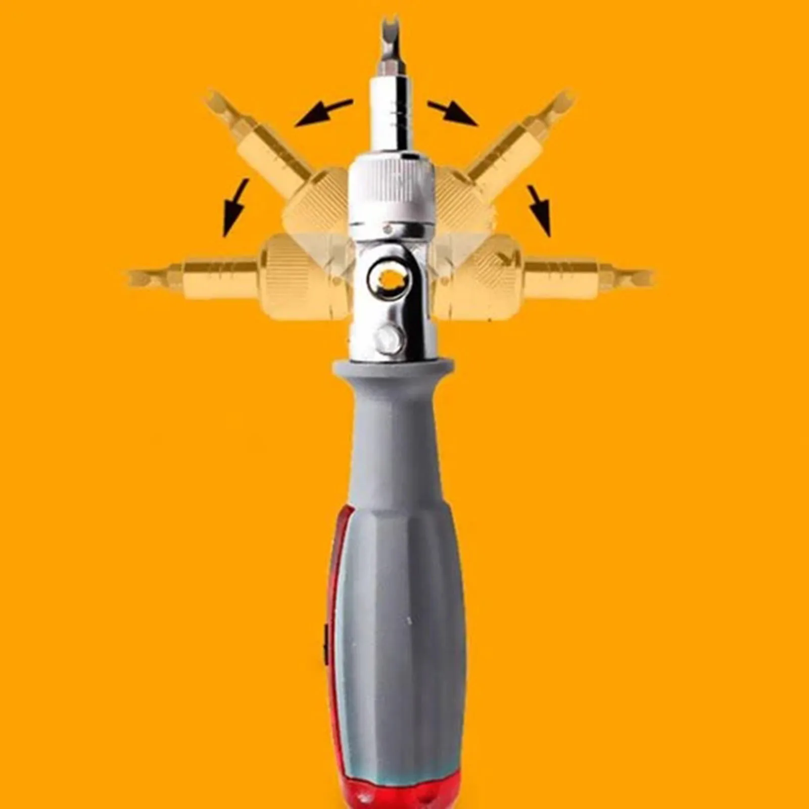 Angle & Head Adjustable Screwdriver with 10 Replaceable Head & Storage Sink Compatible with 6.35mm Screw Head FAS6
Angle & Head Adjustable Screwdriver with 10 Replaceable Head & Storage Sink Compatible with 6.35mm Screw Head FAS6