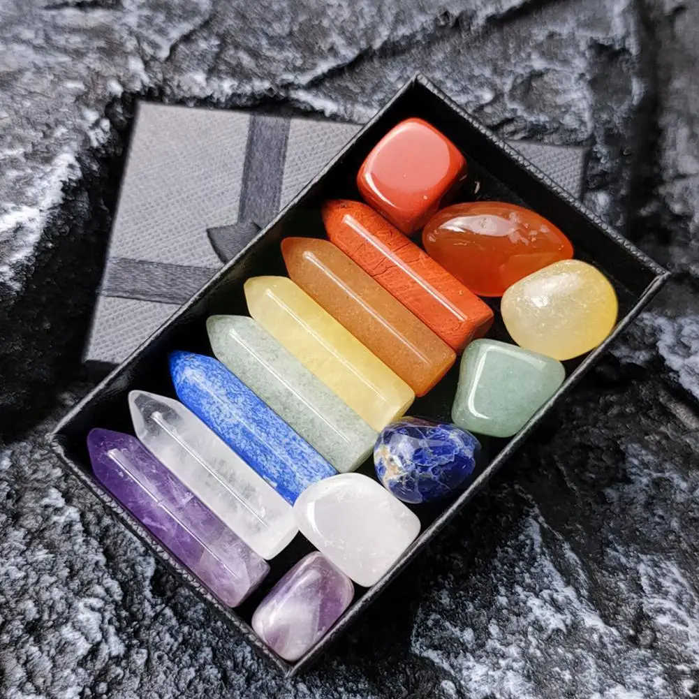 Black Seven Chakra Hexagonal Column Combination Set Festive Green Exquisite Amethyst Jade Stone Gift Aventurine Crafts Q2C3
Black Seven Chakra Hexagonal Column Combination Set Festive Green Exquisite Amethyst Jade Stone Gift Aventurine Crafts Q2C3