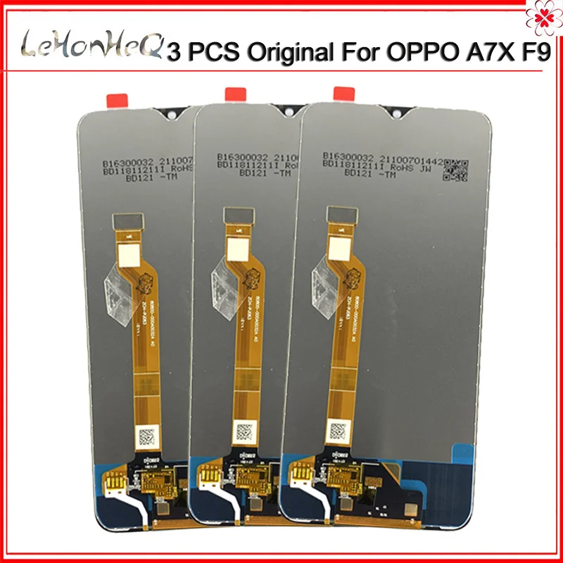 3 шт., оригинальный ЖК-дисплей 6,3 дюйма для OPPO A7X, сменный сенсорный экран, дигитайзер в сборе, экран для OPPO F9 LCD
3 шт., оригинальный ЖК-дисплей 6,3 дюйма для OPPO A7X, сменный сенсорный экран, дигитайзер в сборе, экран для OPPO F9 LCD