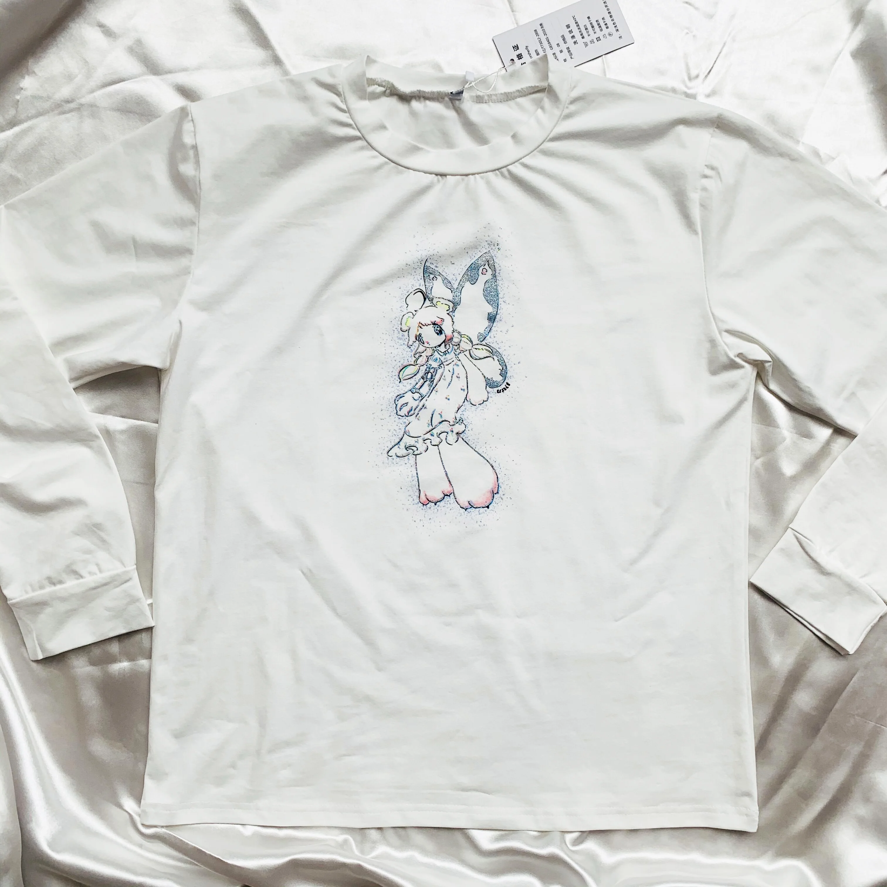 Summer autumn longsleeve loose causal women tops print shine angel shirt cotton white long sleeve top women
Summer autumn longsleeve loose causal women tops print shine angel shirt cotton white long sleeve top women