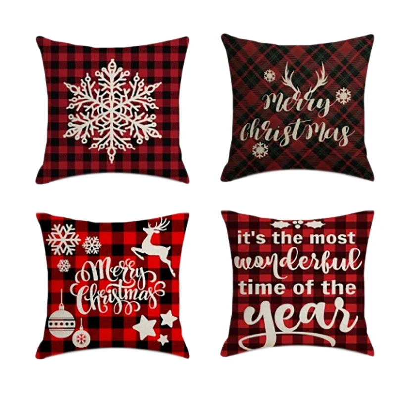 4 шт. Рождественская наволочка, квадратный домашний декор, льняные наволочки для подушек, красные женские чехлы для дивана, автомобиля, пода... 
4 шт. Рождественская наволочка, квадратный домашний декор, льняные наволочки для подушек, красные женские чехлы для дивана, автомобиля, пода...