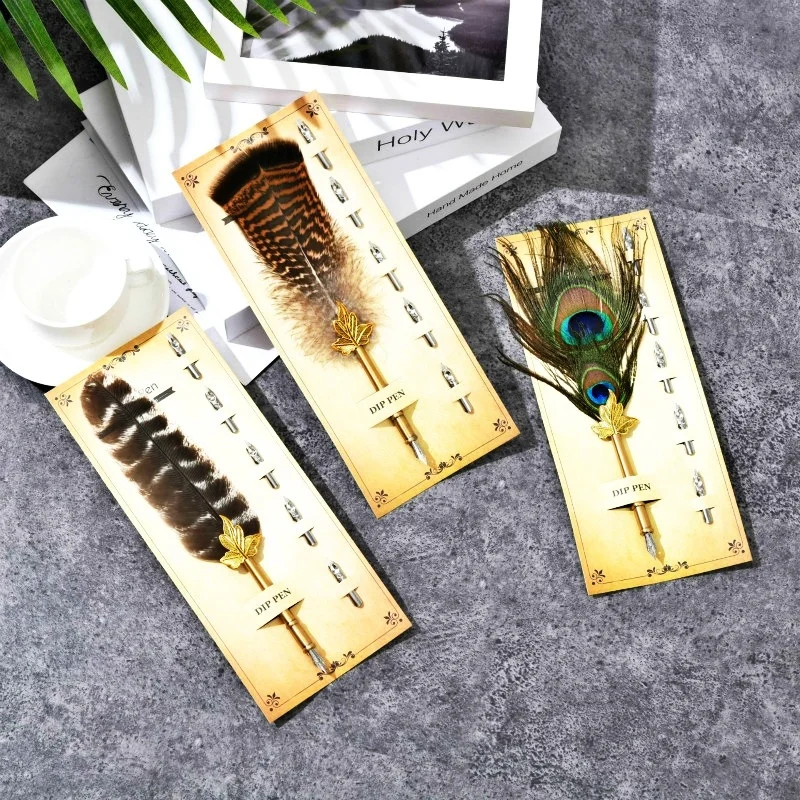 1PCS Card Mounted Water Pen Creative Hand Color Feather Pen Can Replace Pen Tip Dip Pen
1PCS Card Mounted Water Pen Creative Hand Color Feather Pen Can Replace Pen Tip Dip Pen