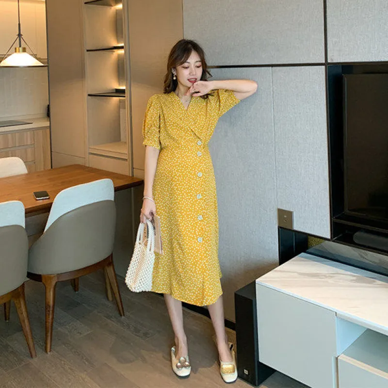 668# Summer Korean Fashion Maternity Long Dress V Neck Slim A Line Clothes for Pregnant Women Elegant Pregnancy Nursing Clothing
668# Summer Korean Fashion Maternity Long Dress V Neck Slim A Line Clothes for Pregnant Women Elegant Pregnancy Nursing Clothing