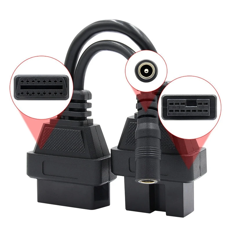 OBD Diagnostic for Mitsubishi 12Pin to OBD2 16Pin Connector Adapter OBD2 Connect Cable with Power Adapter
OBD Diagnostic for Mitsubishi 12Pin to OBD2 16Pin Connector Adapter OBD2 Connect Cable with Power Adapter