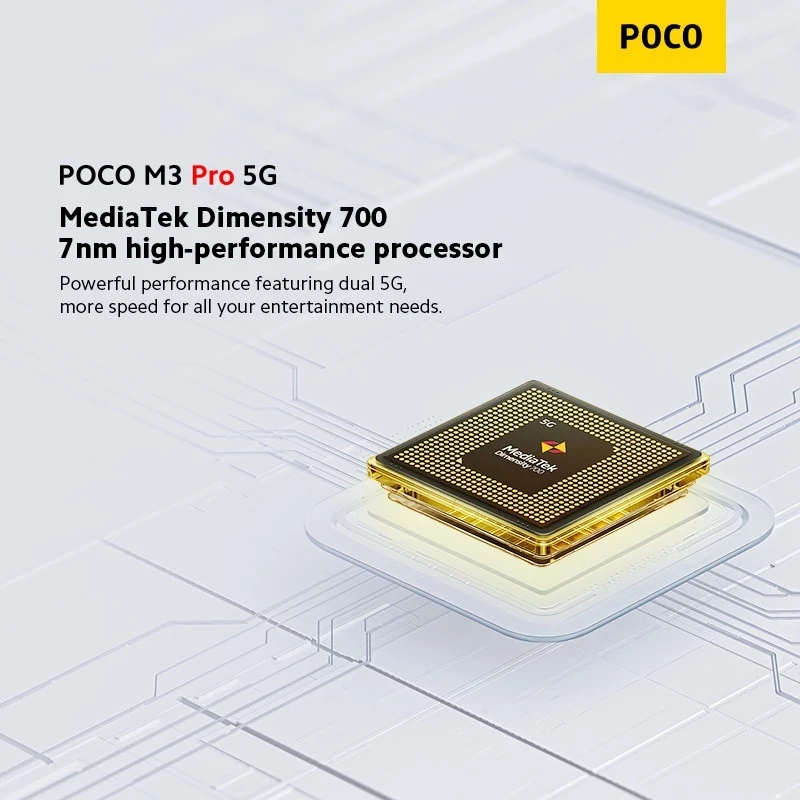 Смартфон глобальная версия POCO M3 Pro 6 + 128 ГБ NFC 8 ядер 90 Гц 5 дюйма FHD тройная камера 48
