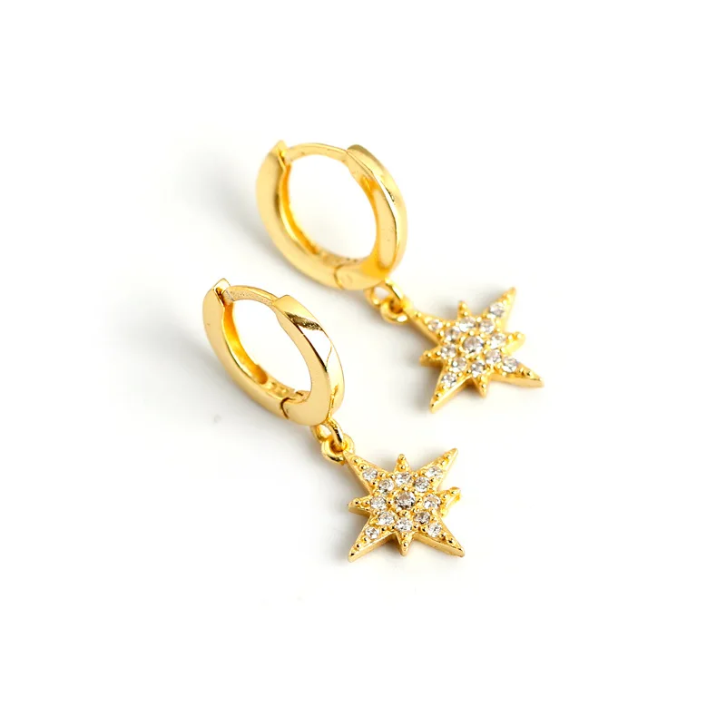 Zircon Geometric Shape 100% 925 Sterling Silver Earrings Octagonal Star With Diamond Stud Earrings go With Women's Jewelry
Zircon Geometric Shape 100% 925 Sterling Silver Earrings Octagonal Star With Diamond Stud Earrings go With Women's Jewelry
