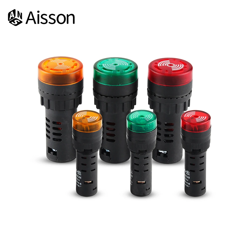 AD16-22SM Flash Signal Light LED Active Buzzer Beep Alarm Indicator 12V 24V 220V 16mm Red Green Yellow
AD16-22SM Flash Signal Light LED Active Buzzer Beep Alarm Indicator 12V 24V 220V 16mm Red Green Yellow