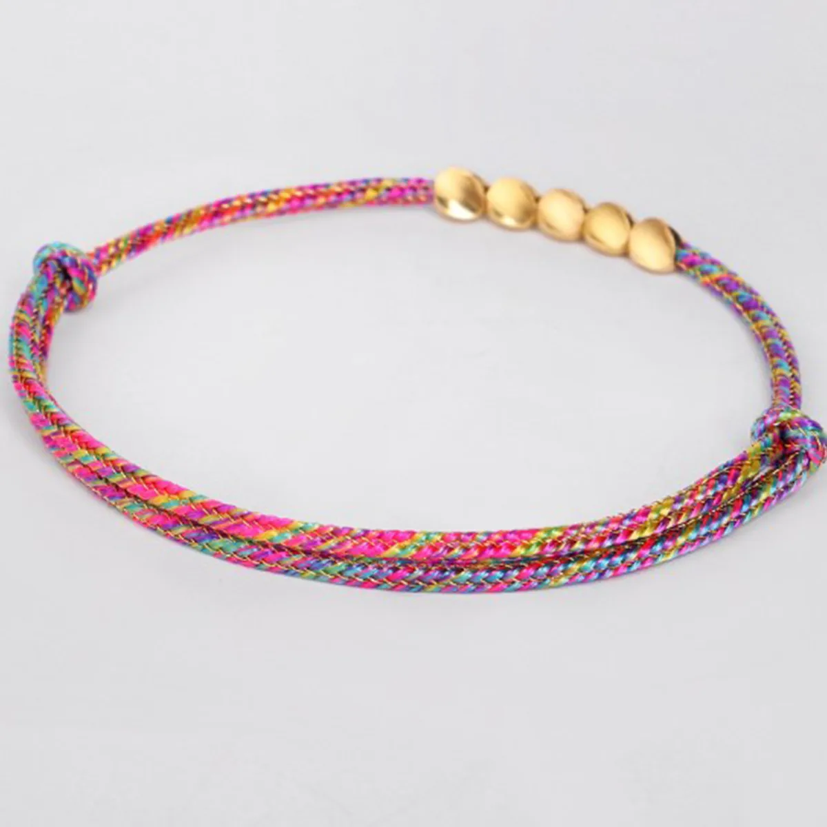 Handmade Tibetan Buddhist Braided Copper Beads Lucky Colorful Rope Bracelet 
Handmade Tibetan Buddhist Braided Copper Beads Lucky Colorful Rope Bracelet