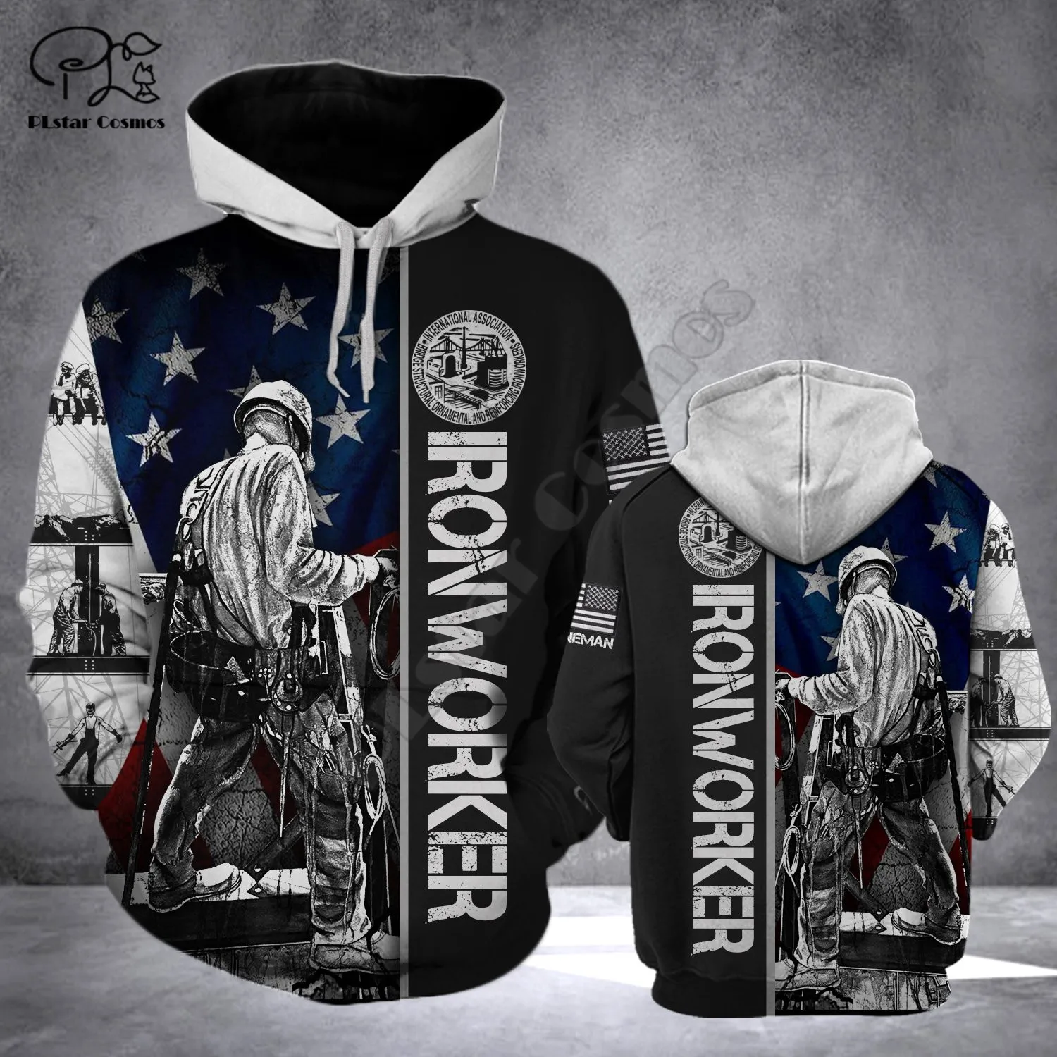 PLstar Cosmos flag IRONWORKER 3d hoodies/Sweatshirt Winter autumn Harajuku streetwear women men
PLstar Cosmos flag IRONWORKER 3d hoodies/Sweatshirt Winter autumn Harajuku streetwear women men