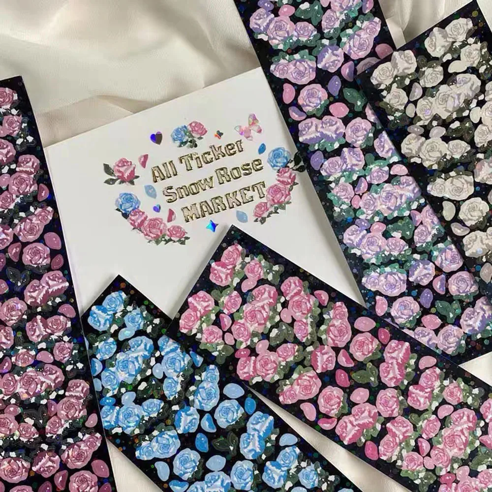 Colorful Rose Flower Blingbling Stickers Korean Ins Laser Mobile Phone Hand Account Happy Plan Stationery Diy Decorative Sticker
Colorful Rose Flower Blingbling Stickers Korean Ins Laser Mobile Phone Hand Account Happy Plan Stationery Diy Decorative Sticker