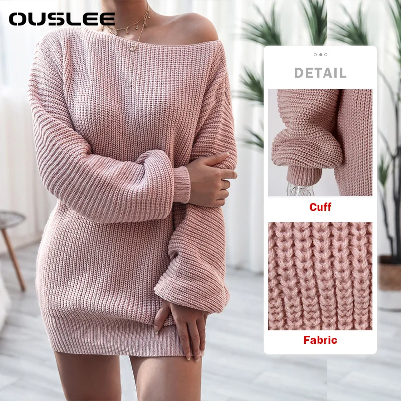 OUSLEE Women Sweater Dress Autumn Winter Sexy Slash Pullover Dresses Casual Loose Knitted Sweaters Dress Female Vestido Mujer XL
OUSLEE Women Sweater Dress Autumn Winter Sexy Slash Pullover Dresses Casual Loose Knitted Sweaters Dress Female Vestido Mujer XL