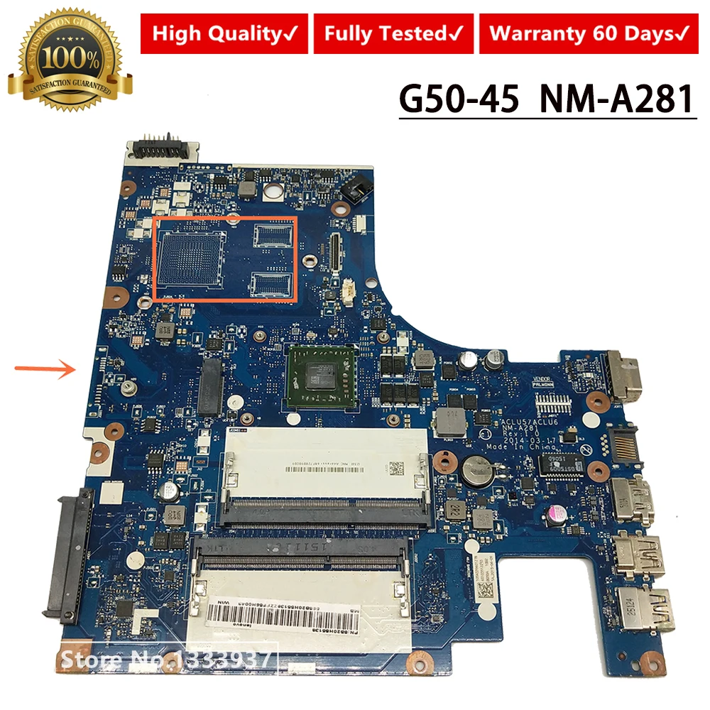 Для Lenovo G50-45 материнская плата ноутбука ACLU5/ACLU6 NM-A281 100% тестирование материнской платы
Для Lenovo G50-45 материнская плата ноутбука ACLU5/ACLU6 NM-A281 100% тестирование материнской платы