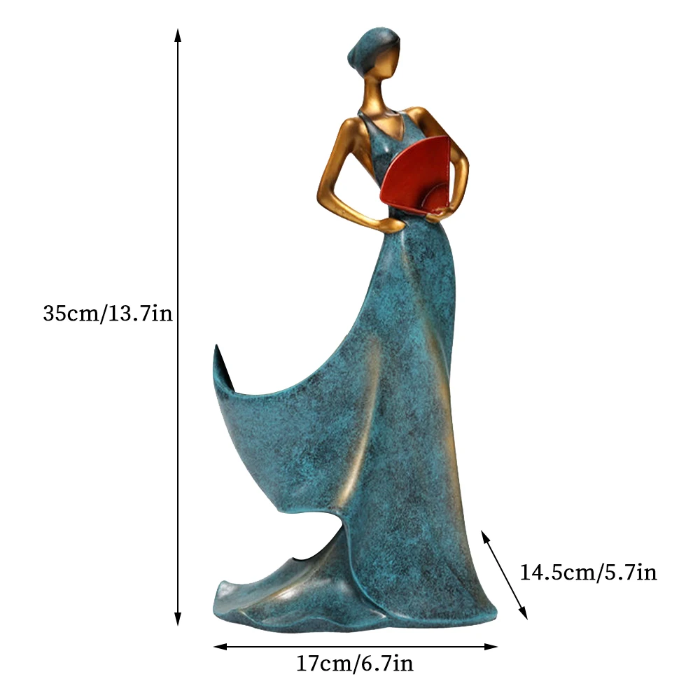 Creative Home Decorative Figurines Ornaments Modern Minimalist Blue Take Fan Beauty Wine Rack Decoration Miniatures Craft
Creative Home Decorative Figurines Ornaments Modern Minimalist Blue Take Fan Beauty Wine Rack Decoration Miniatures Craft