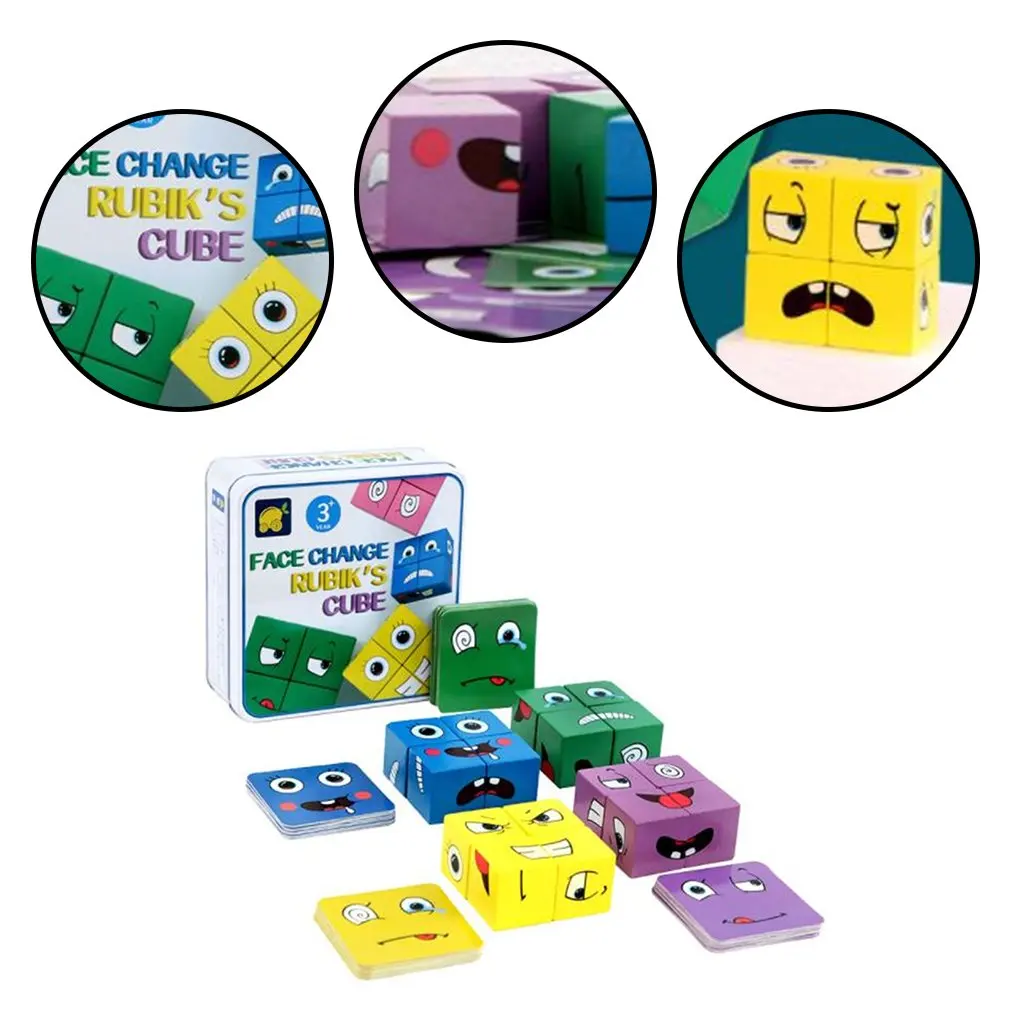 New 3D Montessori Geometry Puzzles Building Block Face Changing Logical Thinking Training Wooden Children's Early Education Toy
New 3D Montessori Geometry Puzzles Building Block Face Changing Logical Thinking Training Wooden Children's Early Education Toy